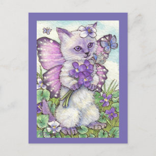Violette Fée Cute Siamese Kitten Carte postale