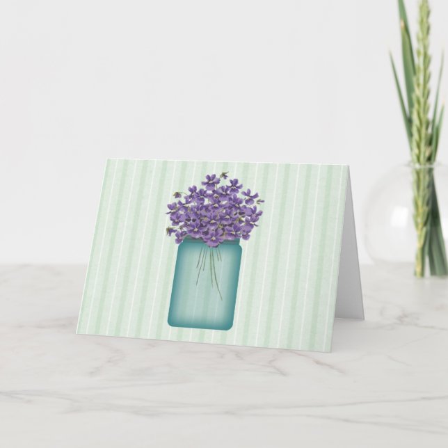 Violette grande police carte Pâques (Devant)