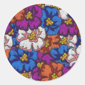 Violettes abstraites - autocollant