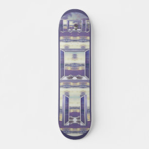 Violettes dans un pot de lune détail skateboard