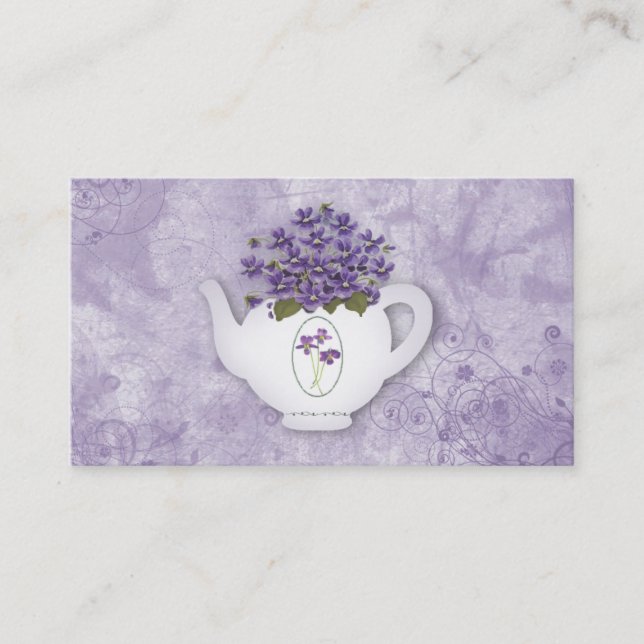 Violettes En Carte de visite Teapot (Devant)