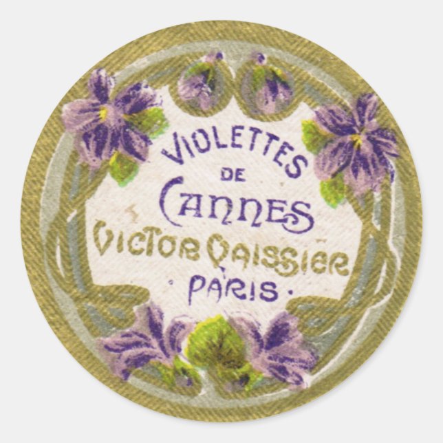 Violettes Étiquette parfum, Paris 1900 (Devant)