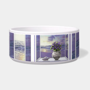 Violettes in a moon jar