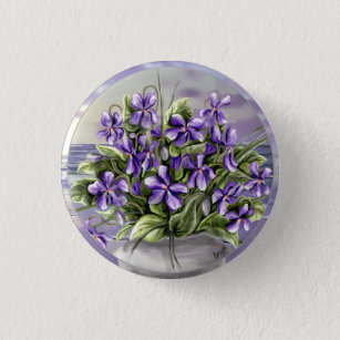 Violettes (in a moon jar) button