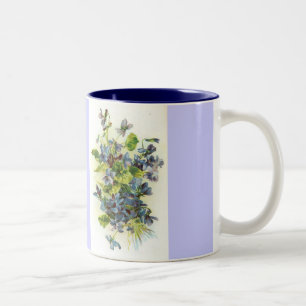violettes, tasse de violettes