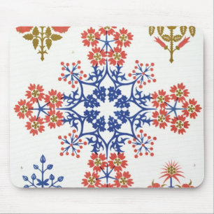 Violiet, iris and tulip motif wallpaper design, pr mouse pad