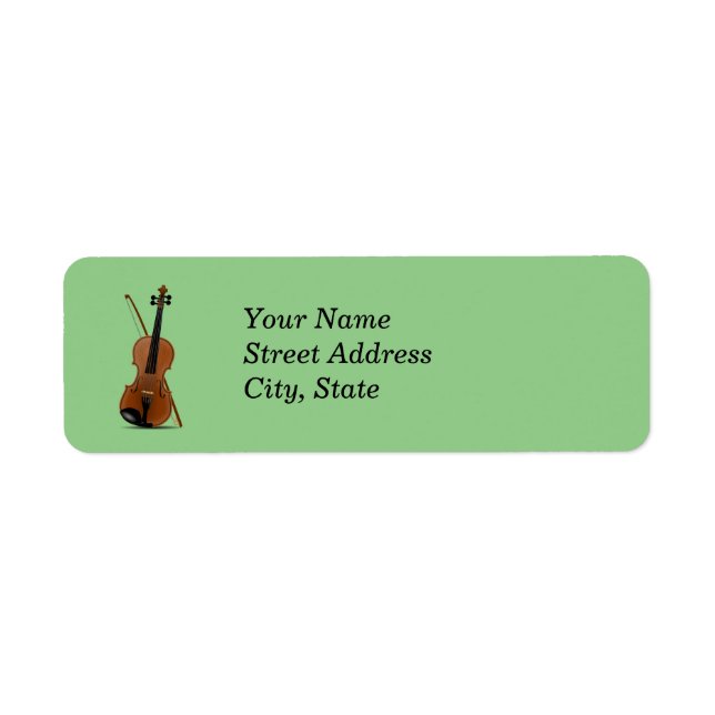 Violin and Bow template, personalize (Front)