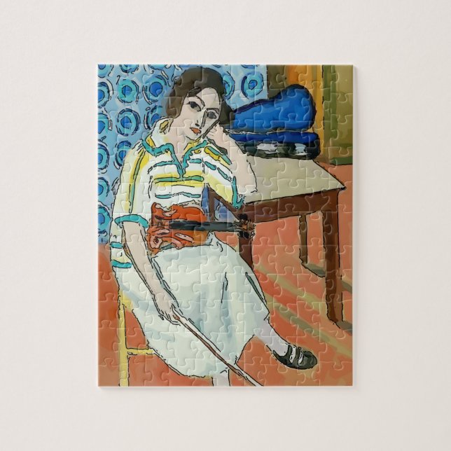 Violin and Cell Phone, Fauvism Jigsaw Puzzle (Vertical)
