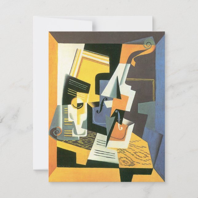 Violin and Glass by Juan Gris, Vintage Cubism (Front)