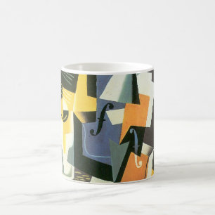Violin and Glass by Juan Gris, Vintage Cubism Coffee Mug