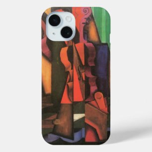 Violin and Guitar by Juan Gris, Vintage Cubism Art iPhone 15 Case