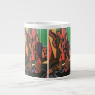 Violin and Guitar by Juan Gris, Vintage Cubism Art Large Coffee Mug