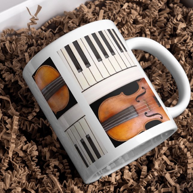Violin and piano keys mug (Creator Uploaded)