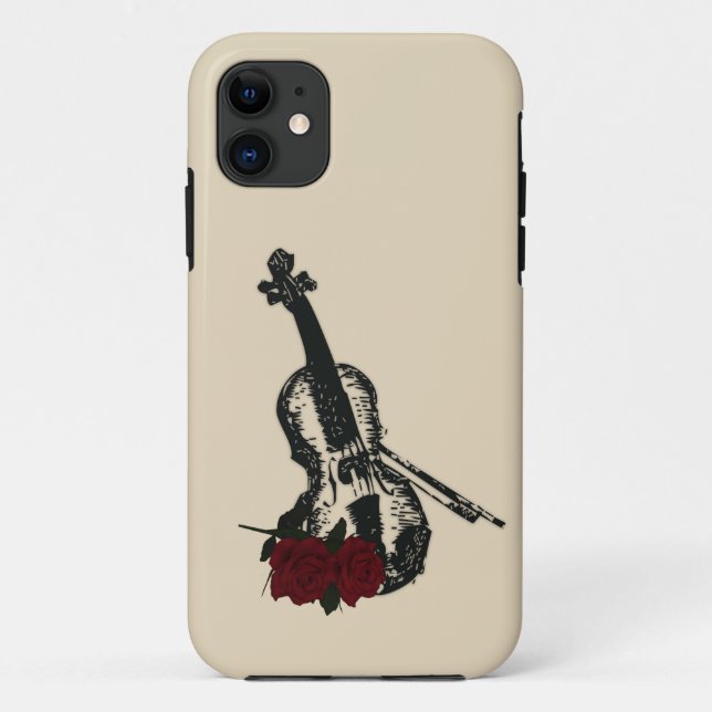 Violin and Roses Case-Mate iPhone Case (Back)