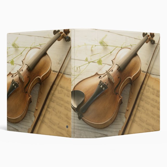 Violin and Sheet Music Binder (Background)
