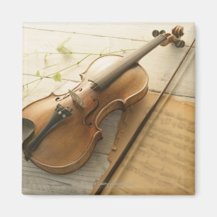 Violin and Sheet Music Magnet