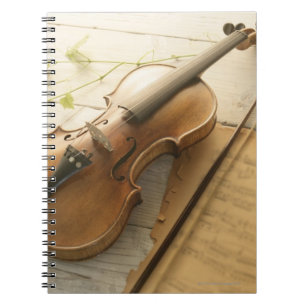 Violin and Sheet Music Notebook