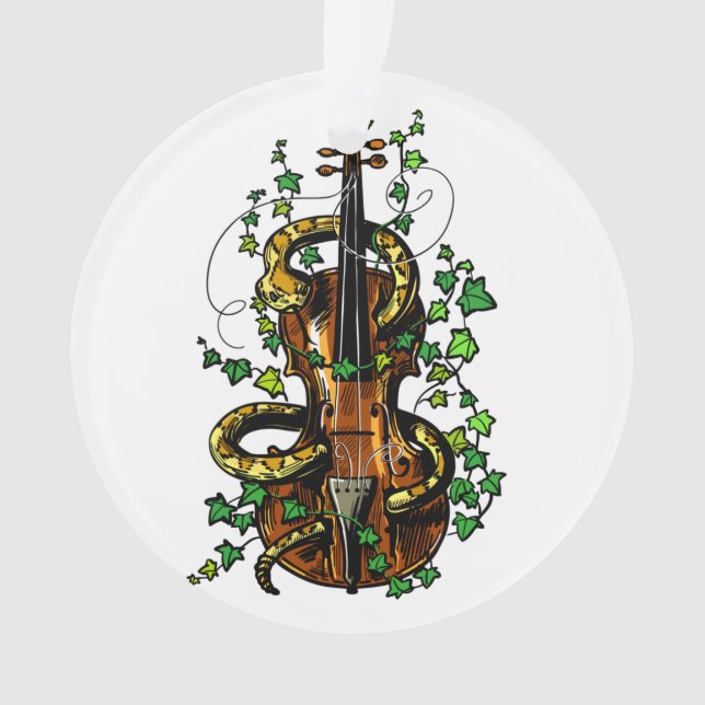 Violin and snake ornament (Front)