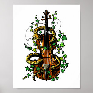 Violin and snake poster