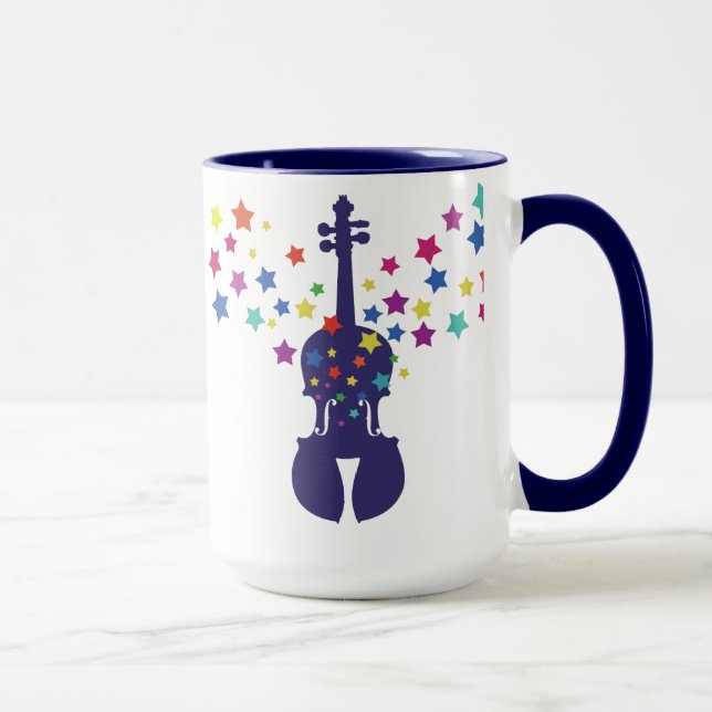 Violin and Stars Coffee Mug (Right)