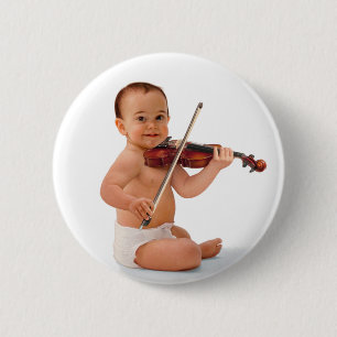 Violin Baby 2 Inch Round Button
