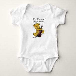 VIOLIN BEAR-T-SHIRT BABY BODYSUIT