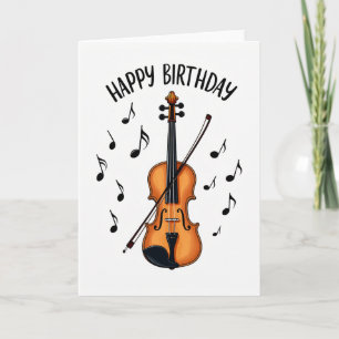 Violin Birthday Card
