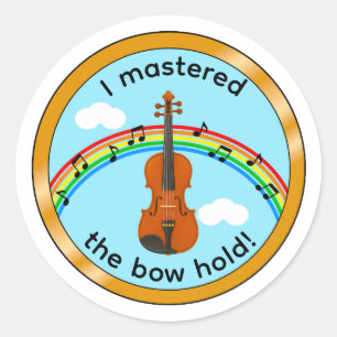 Violin Bow Hold Kids Medal Motivation Sticker