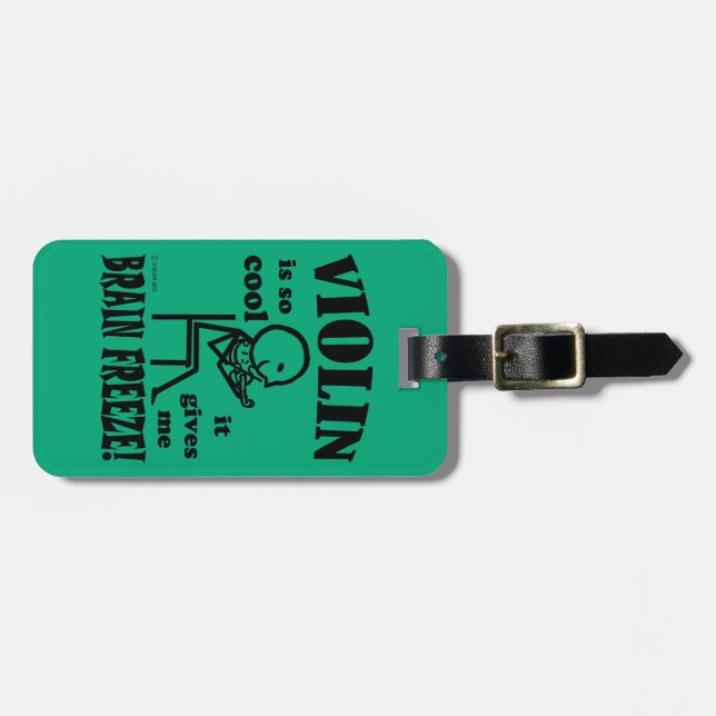 Violin, Brain Freeze Luggage Tag (Front Horizontal)