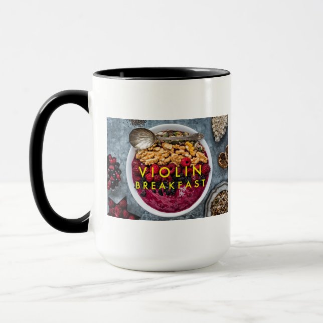 Violin Breakfast Mug (Left)