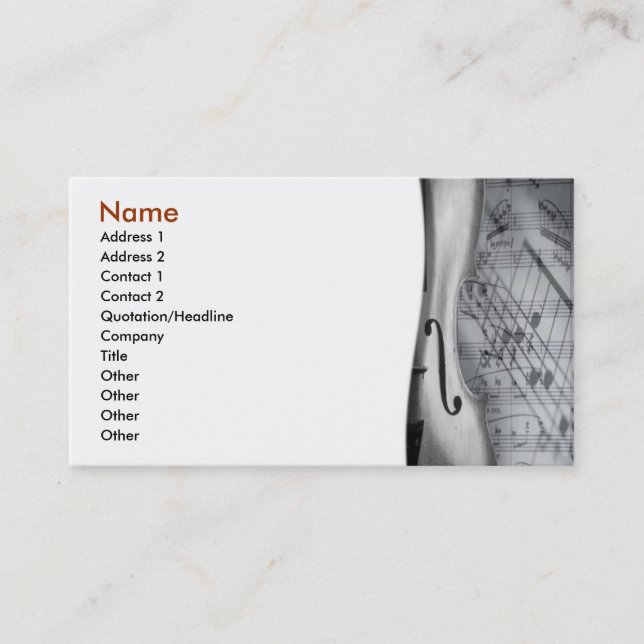 Violin Business Card (Front)