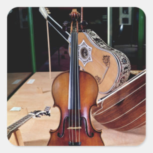 Violin, by Stradivari, Cremona, 1699 (photo; Square Sticker