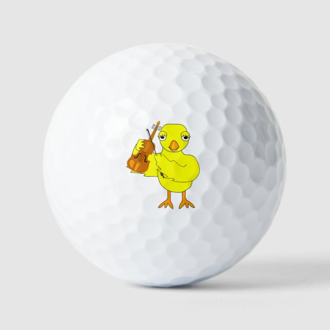 Violin Chick Golf Balls (Front)
