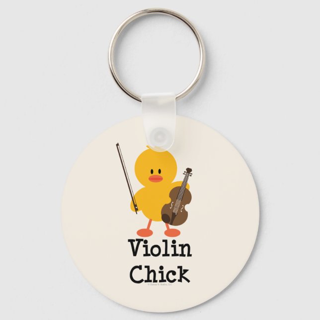 Violin Chick Keychain (Front)