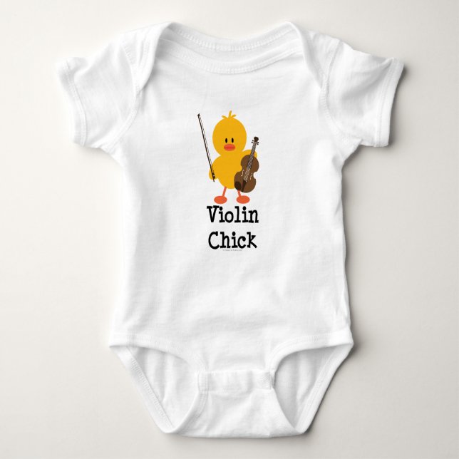 Violin Chick Raglan Tshirt (Front)