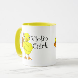 Violin Chick Text Mug