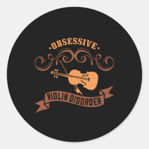 Violin - classic round sticker