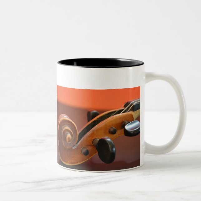 Violin classical stringed musical instrument Two-Tone coffee mug (Right)
