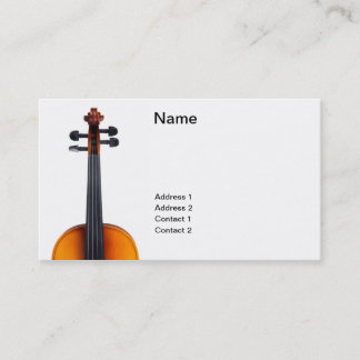 Violin close up business card