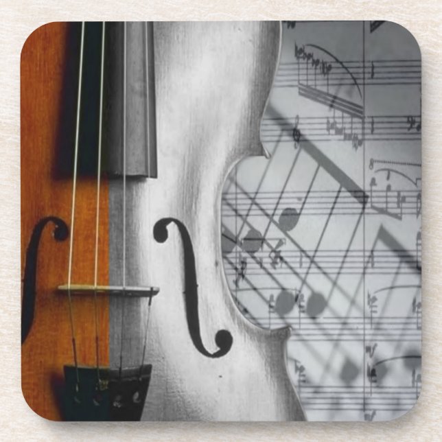 Violin Cork Coaster (Front)