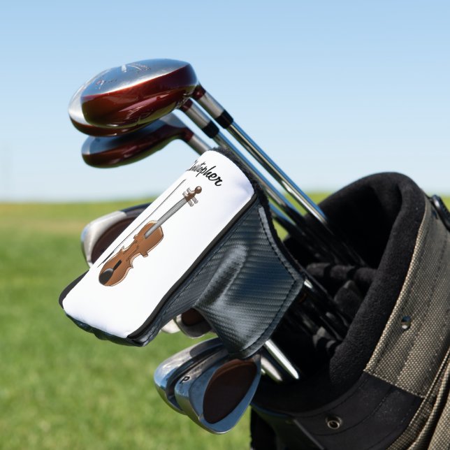Violin Design Golf Head Cover (In Situ)