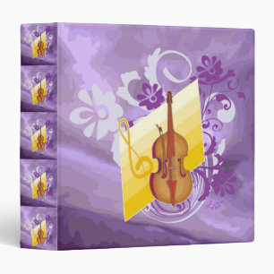 Violin Floral Swirl Binder/Photo Album Binder