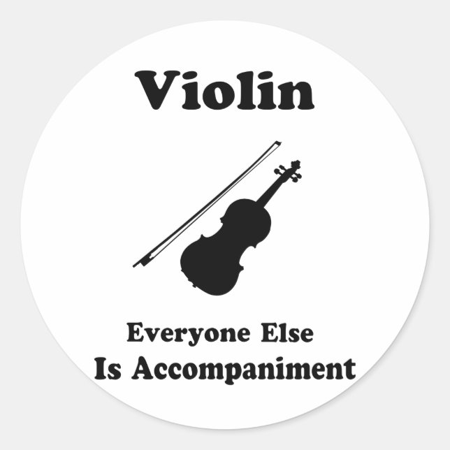 Violin Gift Classic Round Sticker (Front)