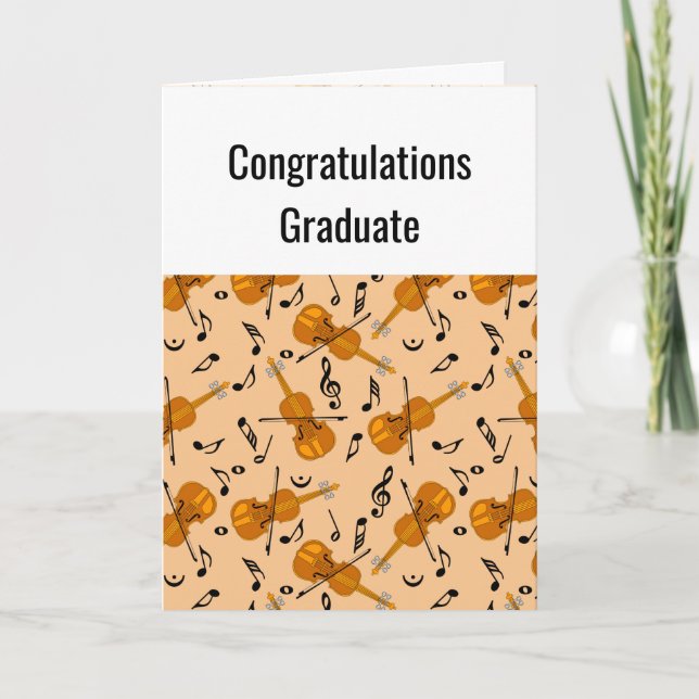Violin Graduation Card (Front)