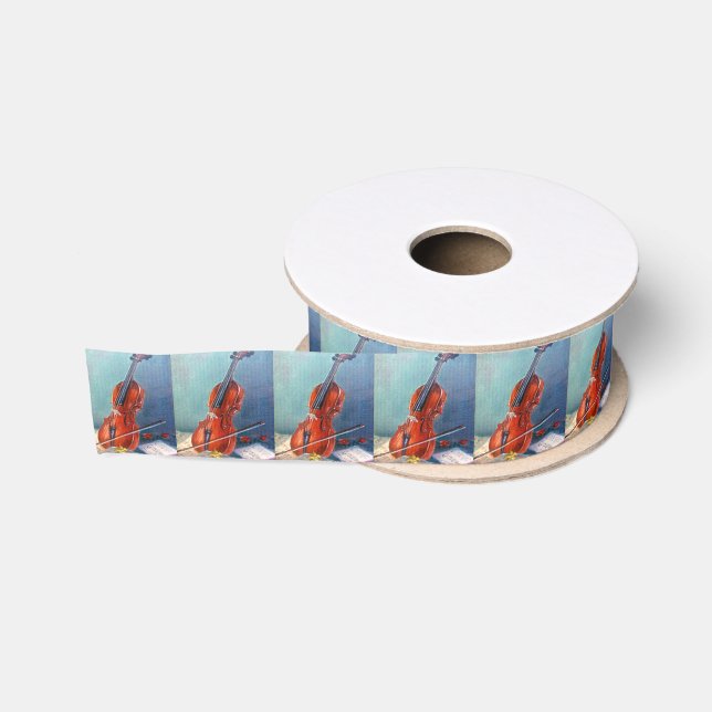 Violin Grosgrain Ribbon (Spool)