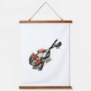 Violin Hanging Tapestry