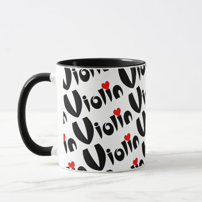 Violin Heart  Mug (Left)
