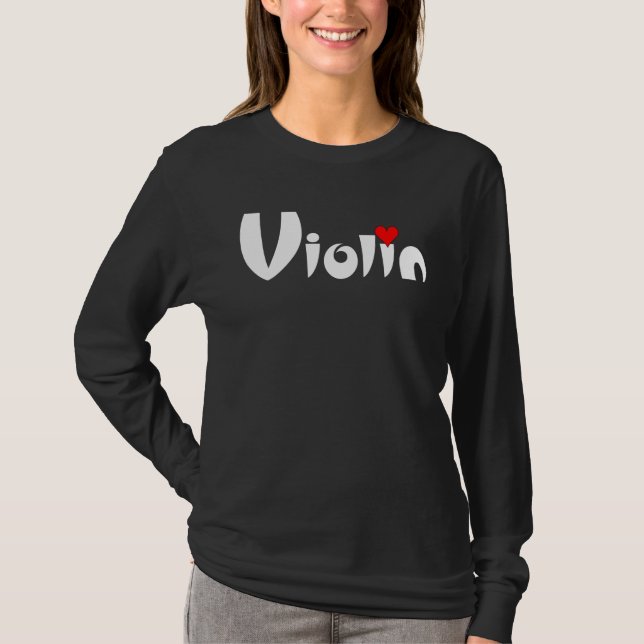 Violin Heart  T-Shirt (Front)