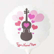 Violin Hearts Balloon