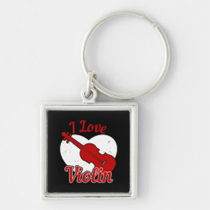 Violin - I Love Violin Keychain